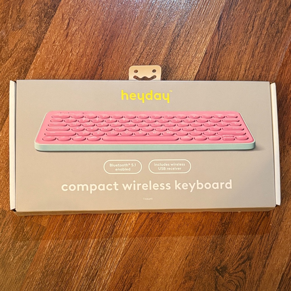 Heyday Pink and Blue Wireless Keyboard